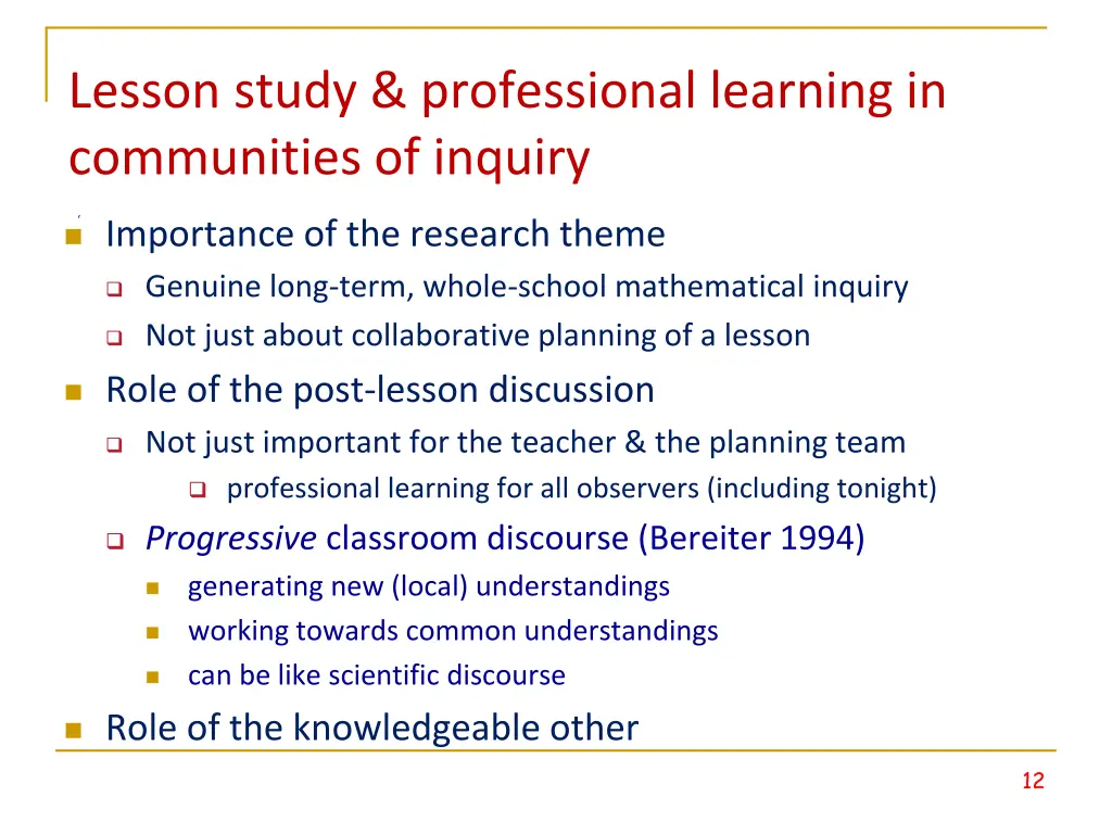 lesson study professional learning in communities