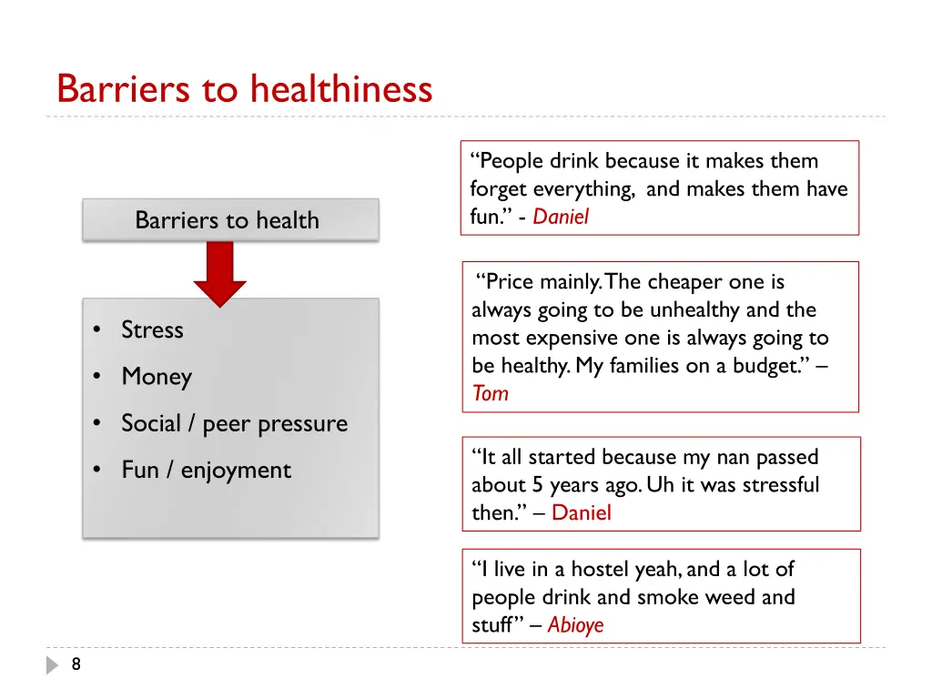 barriers to healthiness