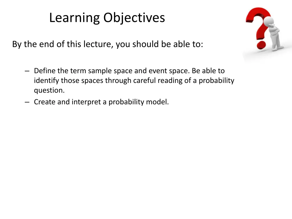 learning objectives