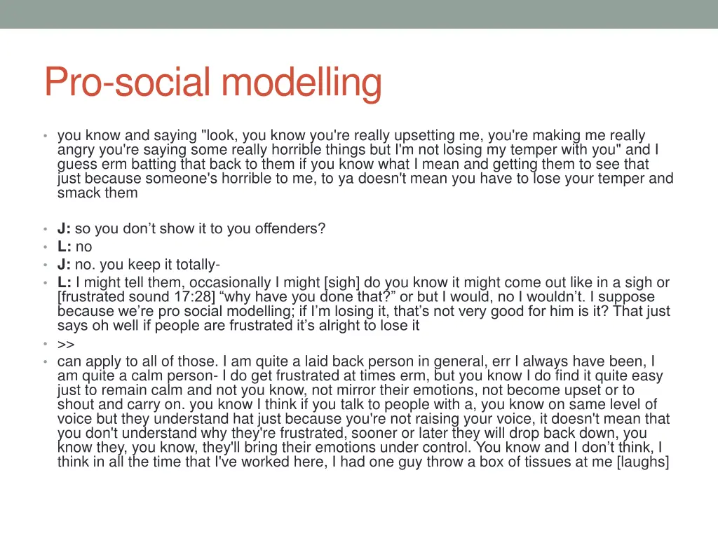 pro social modelling