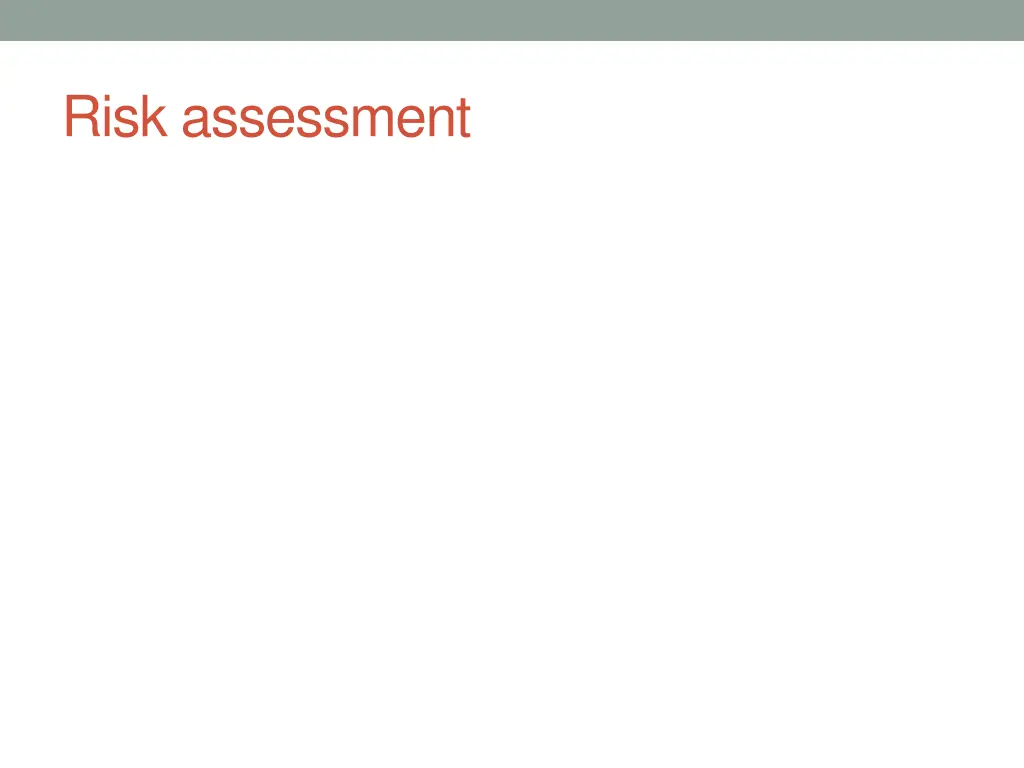 risk assessment