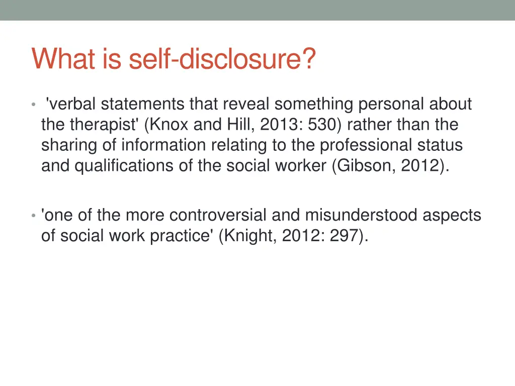 what is self disclosure