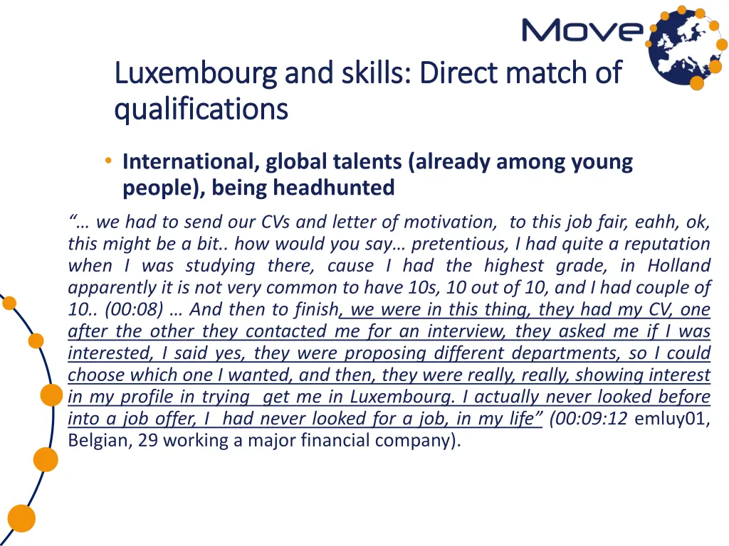 luxembourg luxembourg and skills direct match