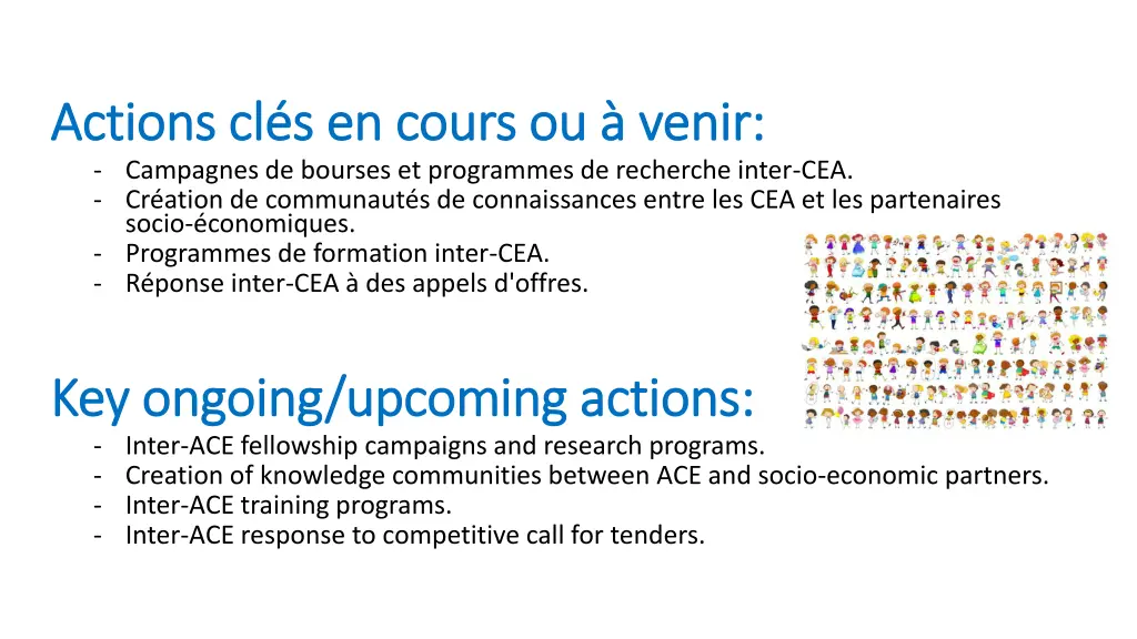 actions cl s en cours ou venir actions