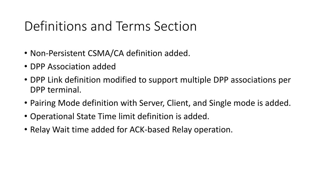 definitions and terms section