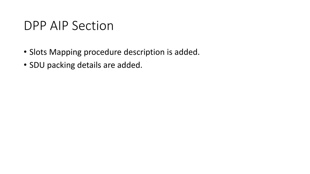 dpp aip section