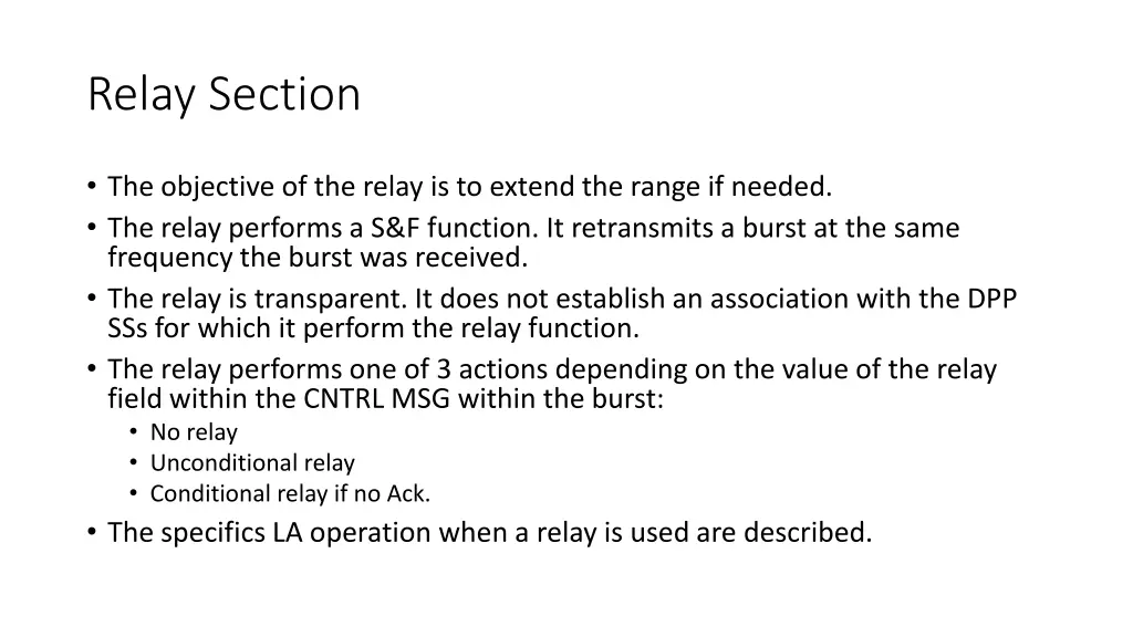 relay section