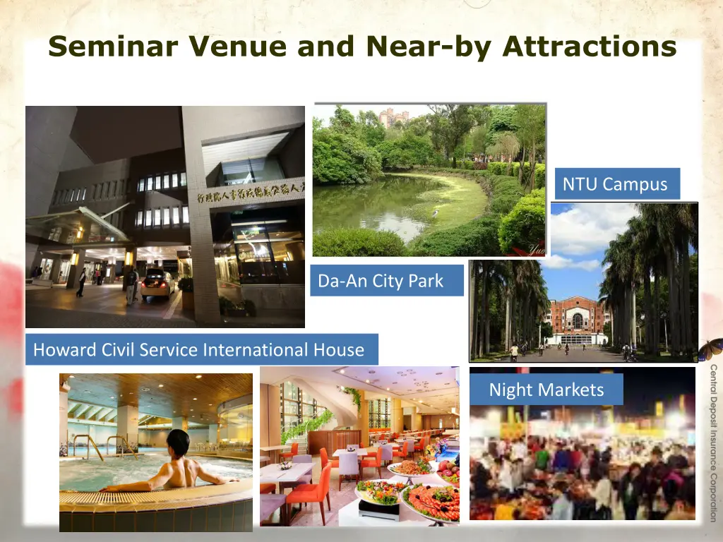 seminar venue and near by attractions