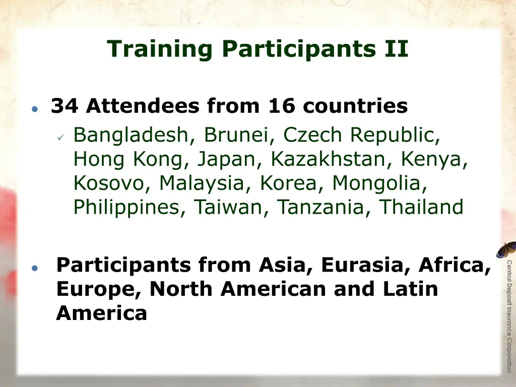 training participants ii