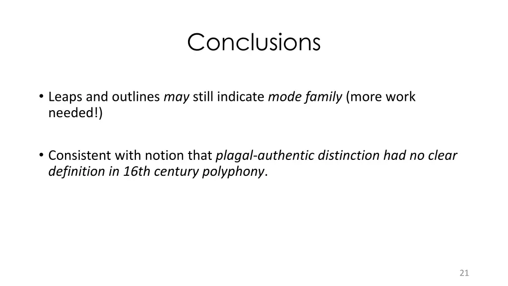 conclusions 1