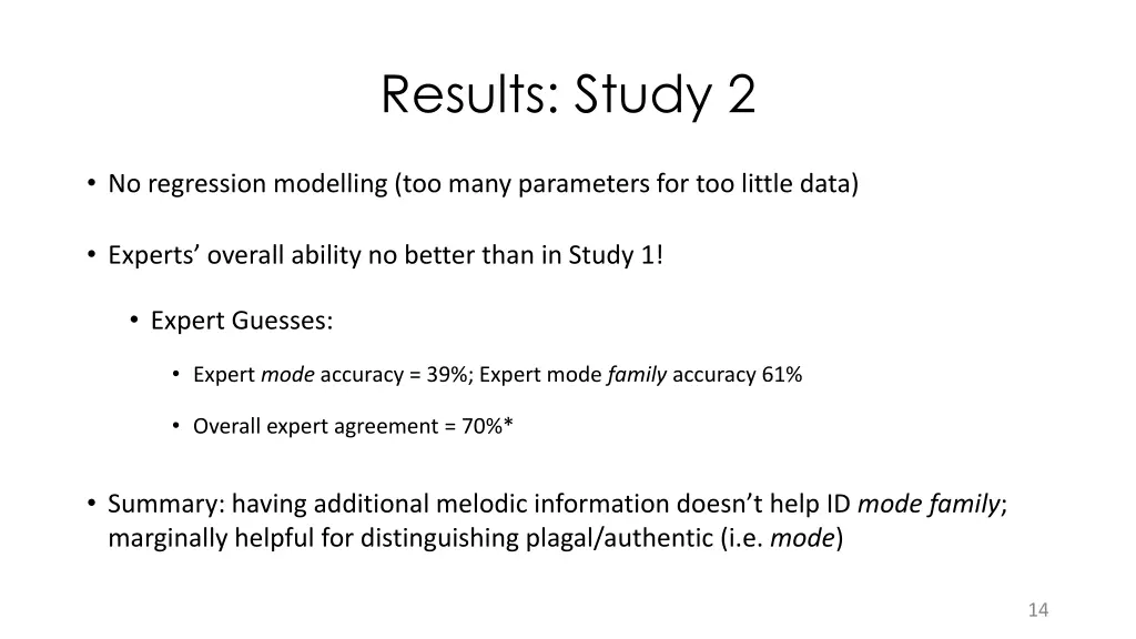 results study 2