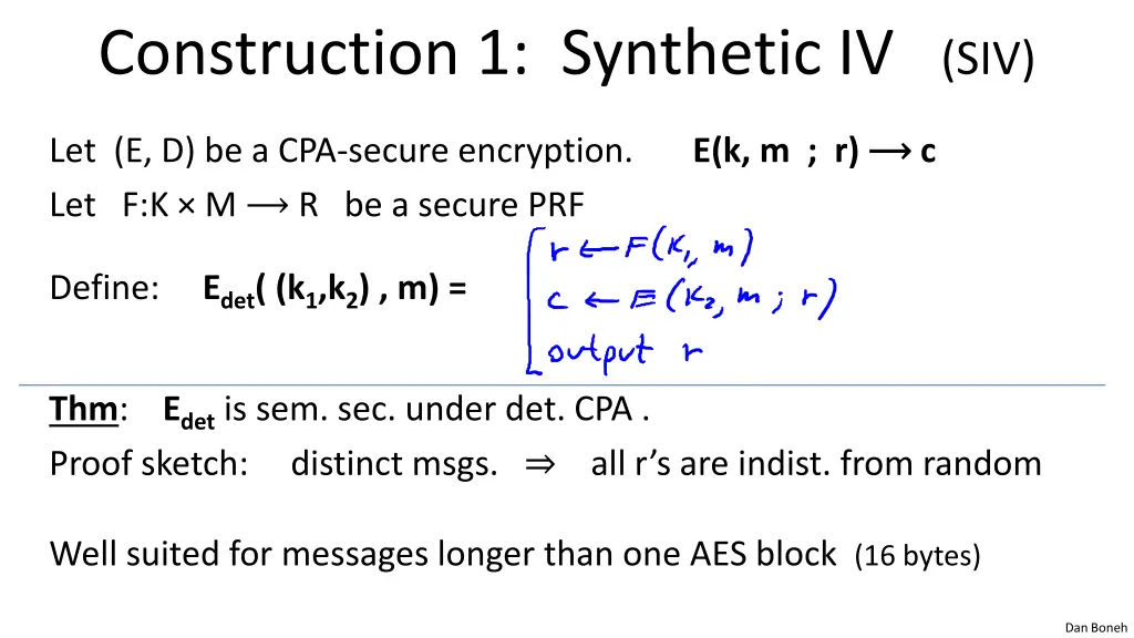 construction 1 synthetic iv siv