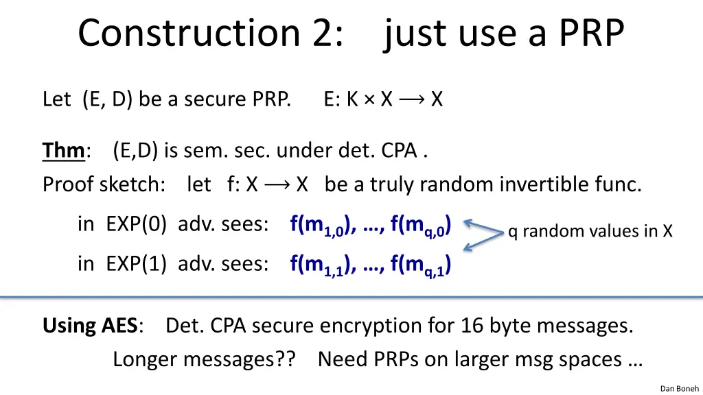 construction 2 just use a prp