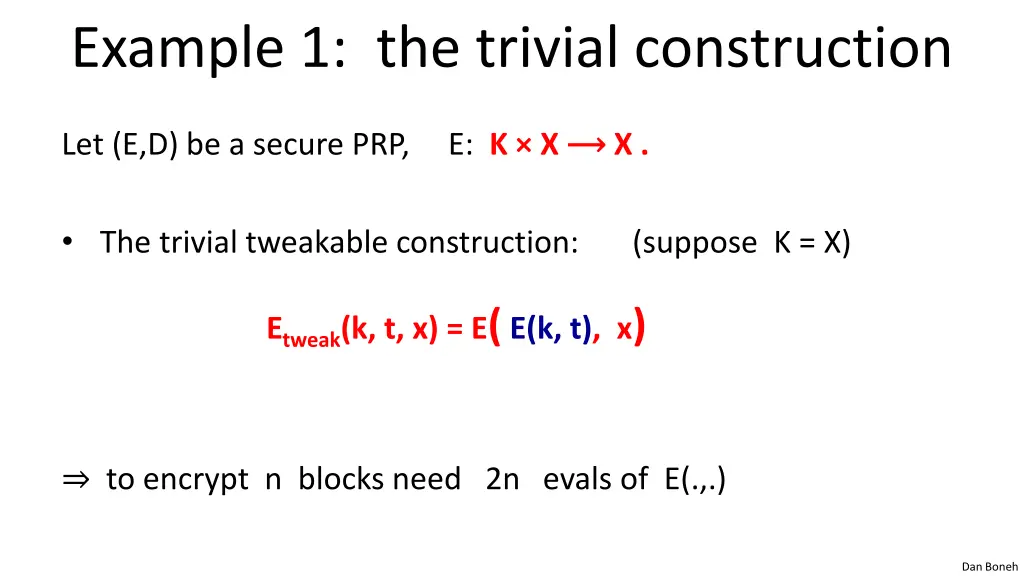 example 1 the trivial construction