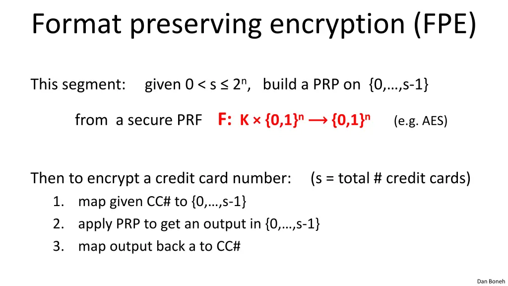 format preserving encryption fpe