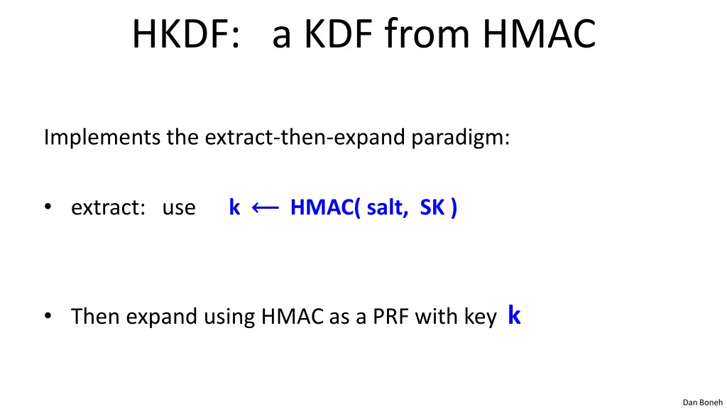 hkdf a kdf from hmac