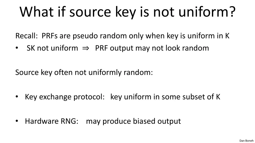 what if source key is not uniform