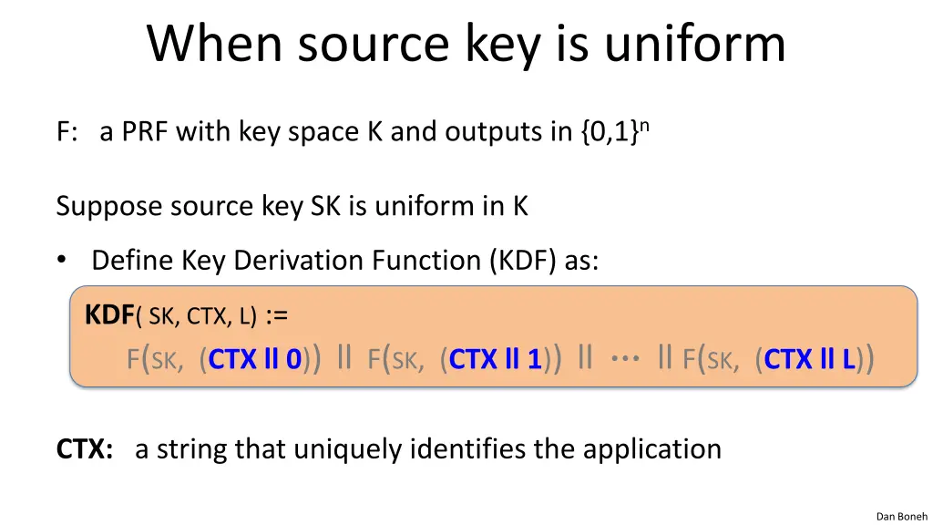 when source key is uniform