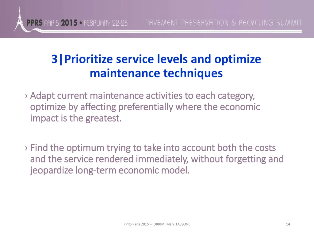 3 prioritize service levels and optimize