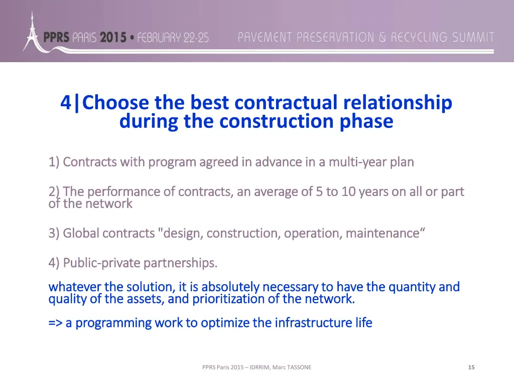 4 choose the best contractual relationship during