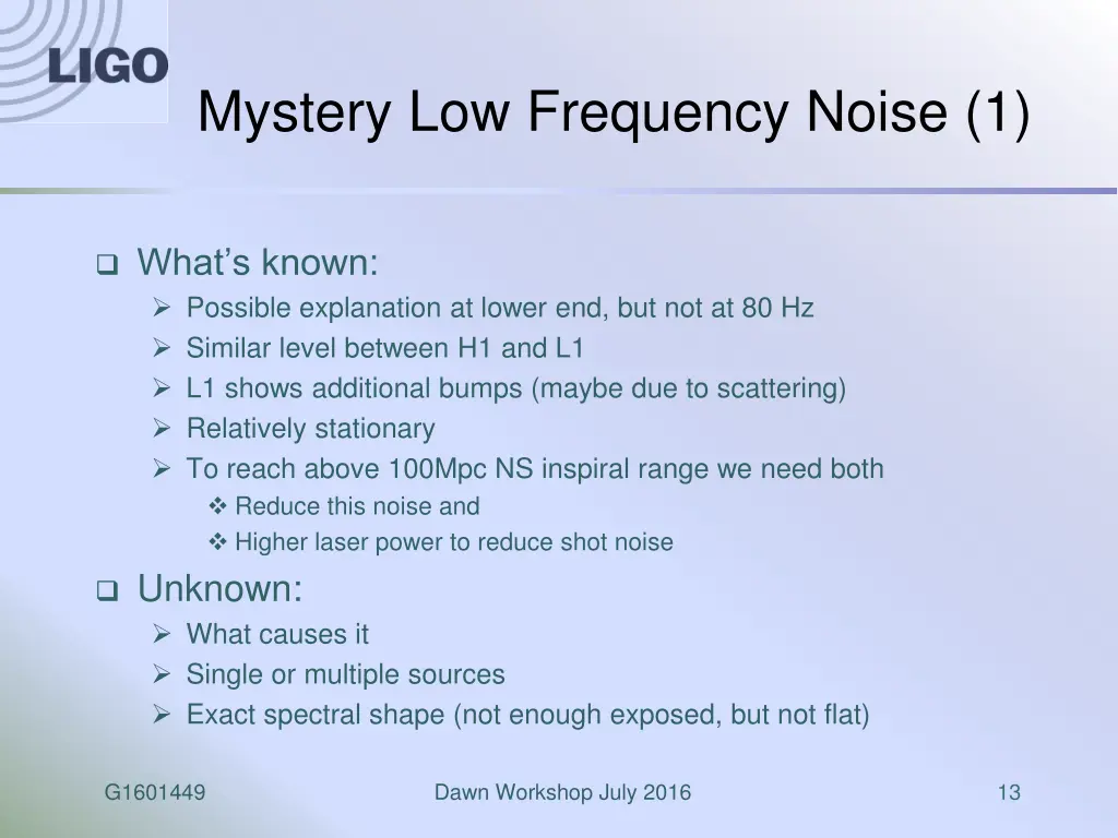 mystery low frequency noise 1