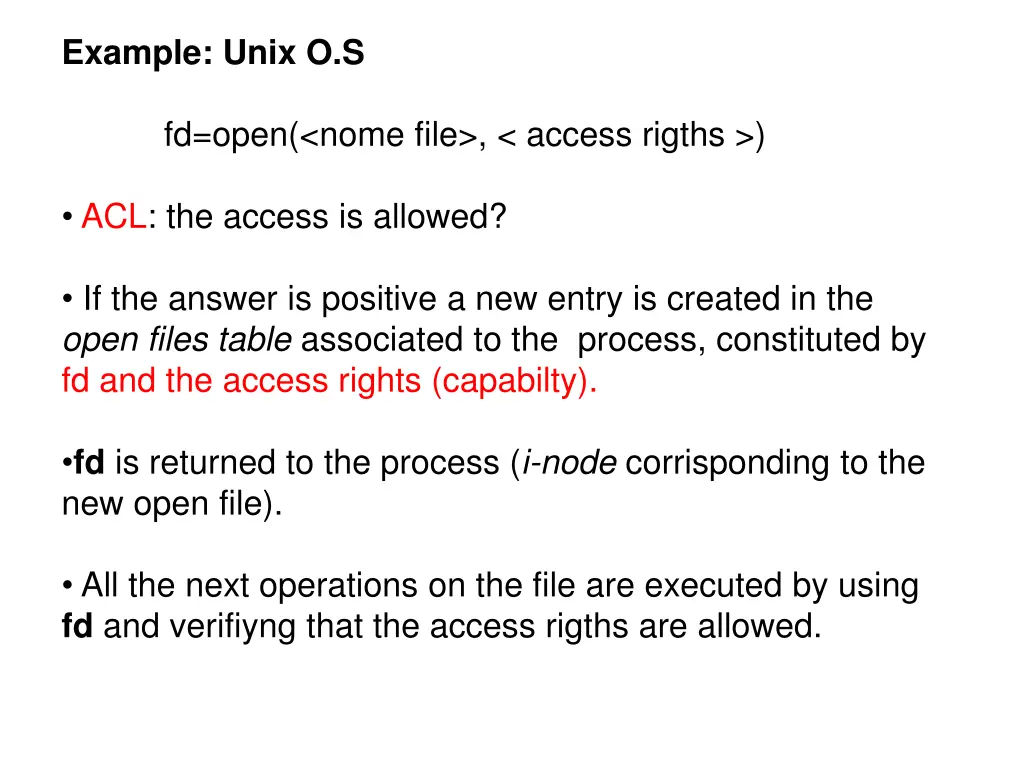 example unix o s