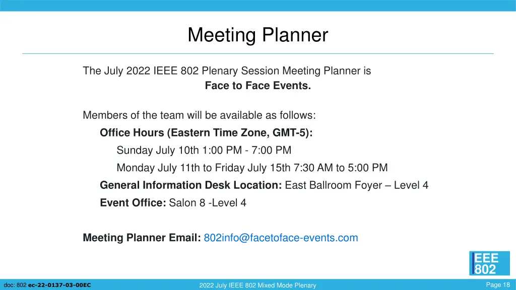 meeting planner