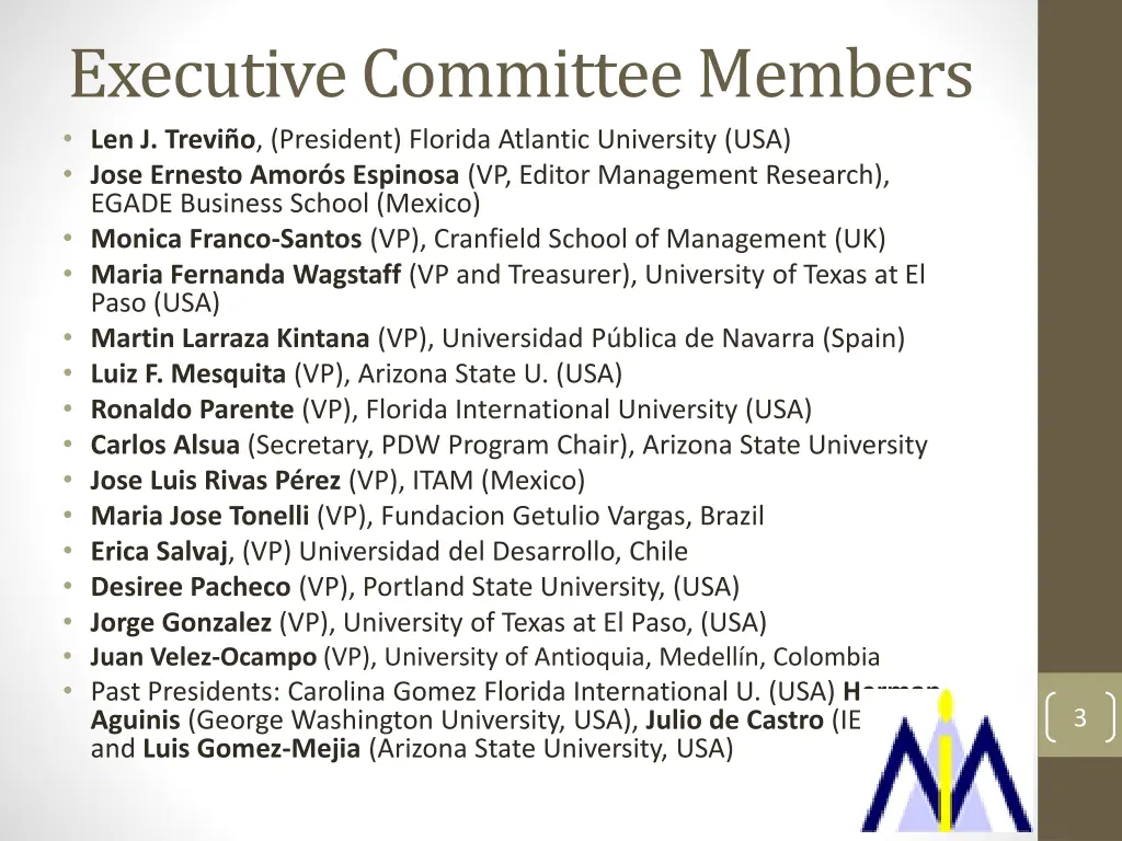 executive committee members len j trevi