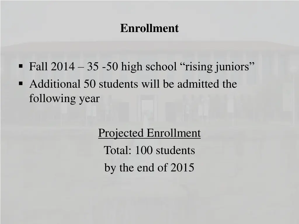 enrollment