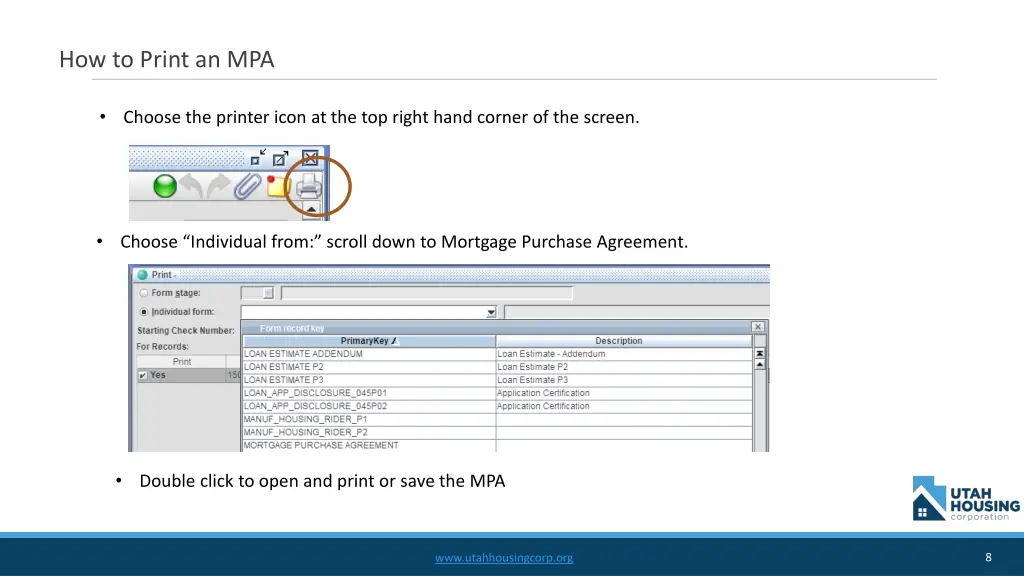 how to print an mpa 7