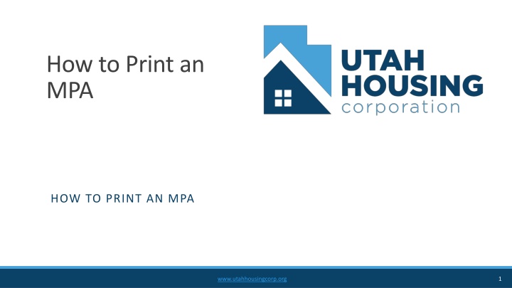 how to print an mpa