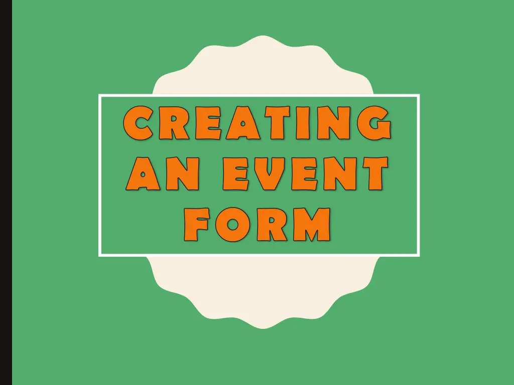 creating an event form