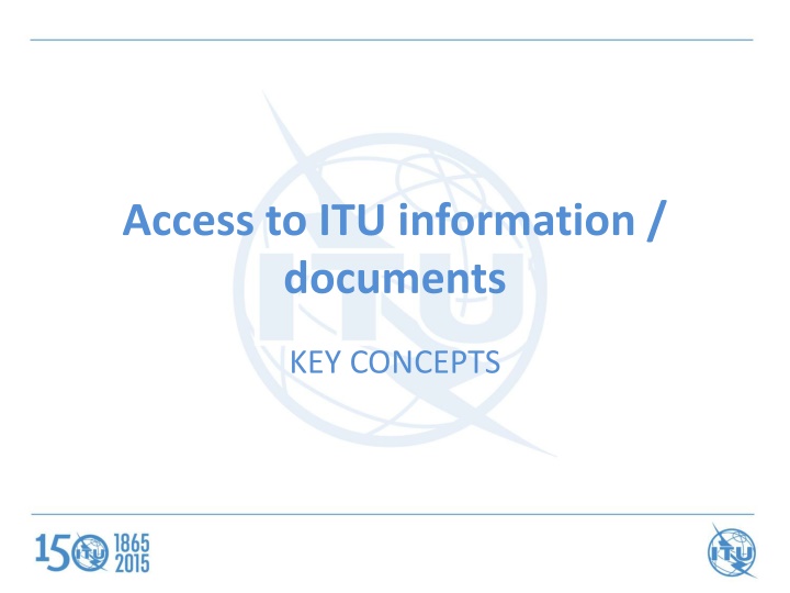 access to itu information documents