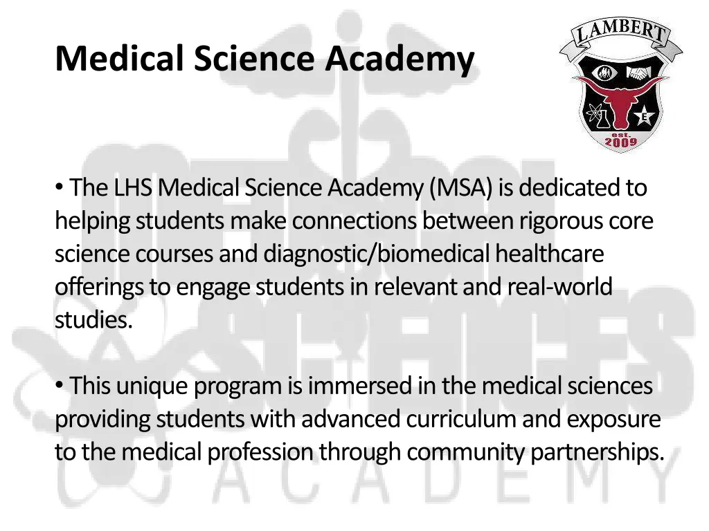 medical science academy