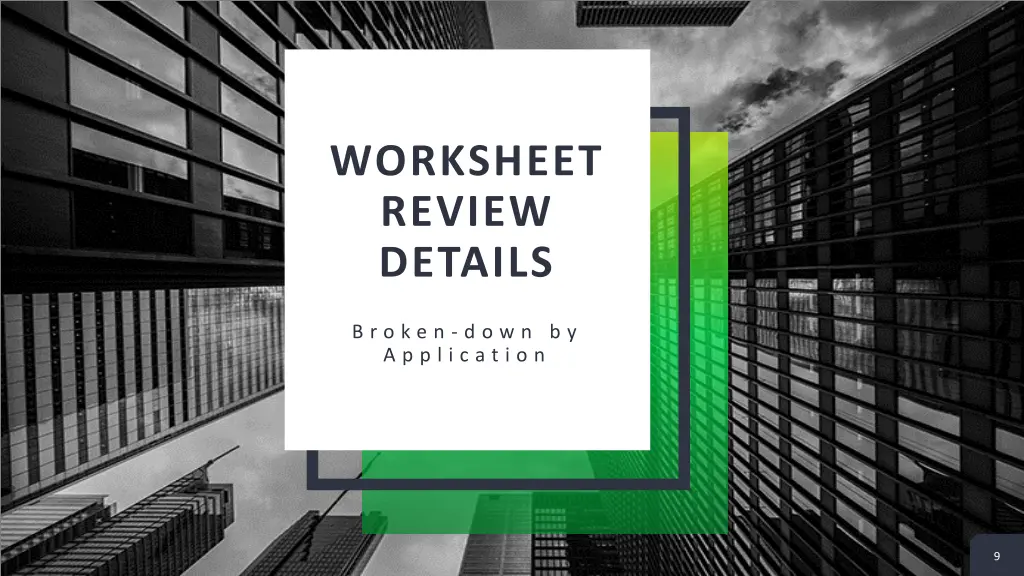 worksheet review details