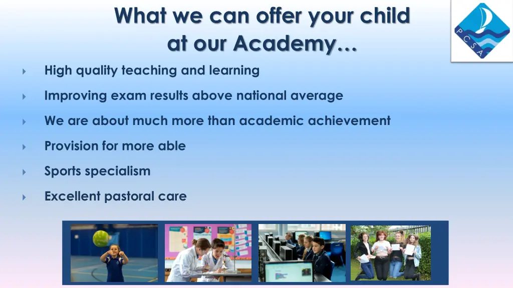 what we can offer your child at our academy