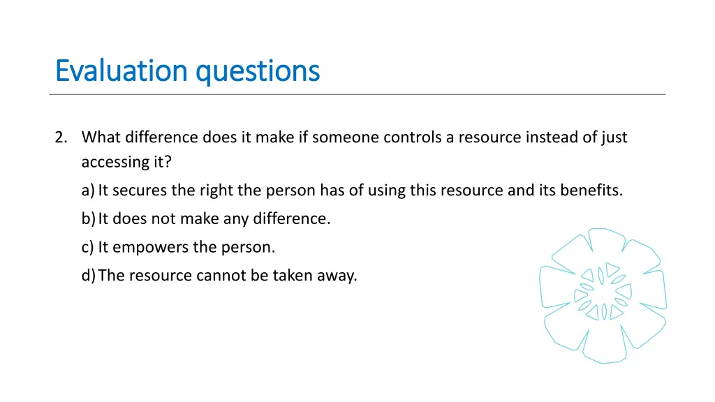 evaluation questions evaluation questions 2