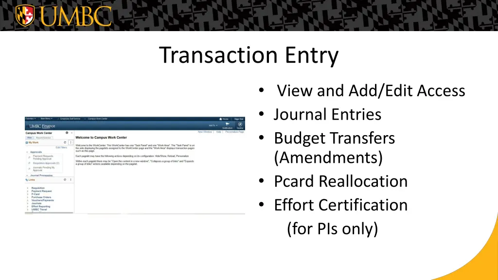 transaction entry