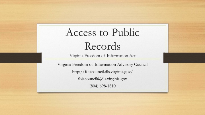 access to public records virginia freedom