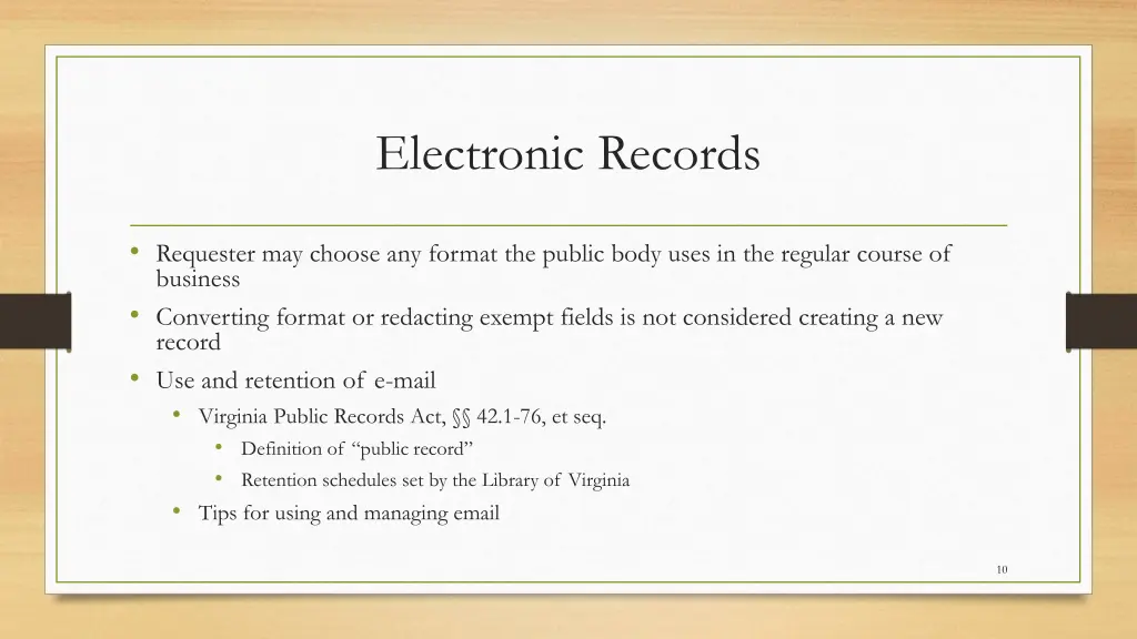 electronic records