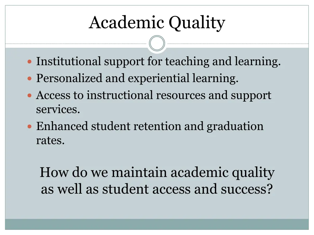 academic quality