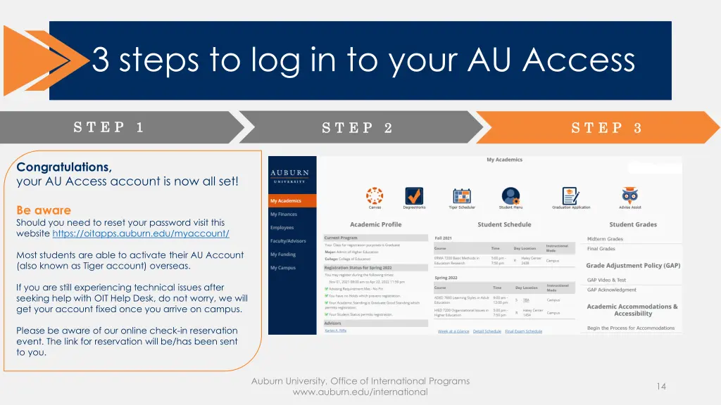 3 steps to log in to your au access 2