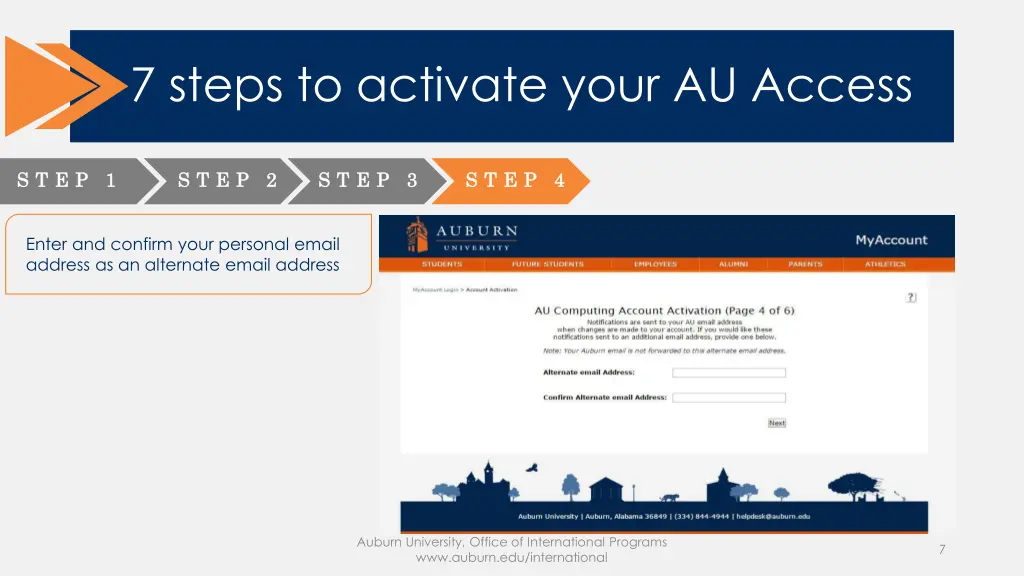 7 steps to activate your au access 3