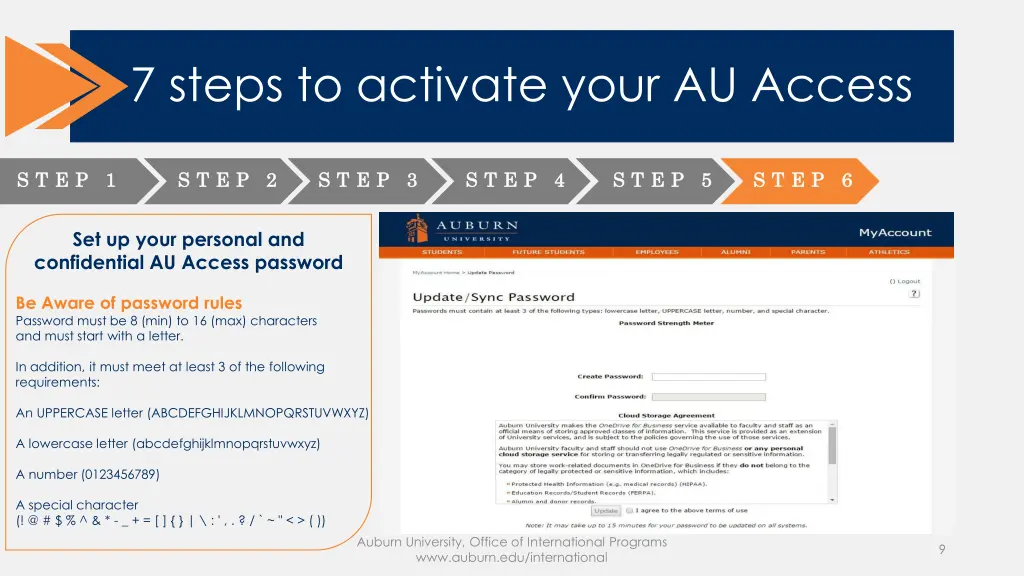 7 steps to activate your au access 5