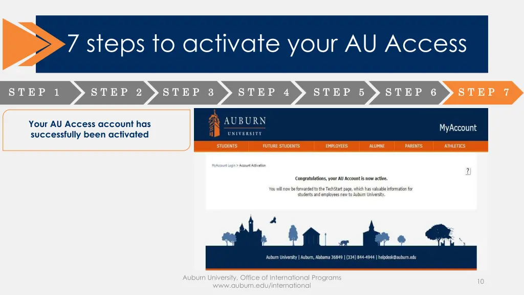 7 steps to activate your au access 6