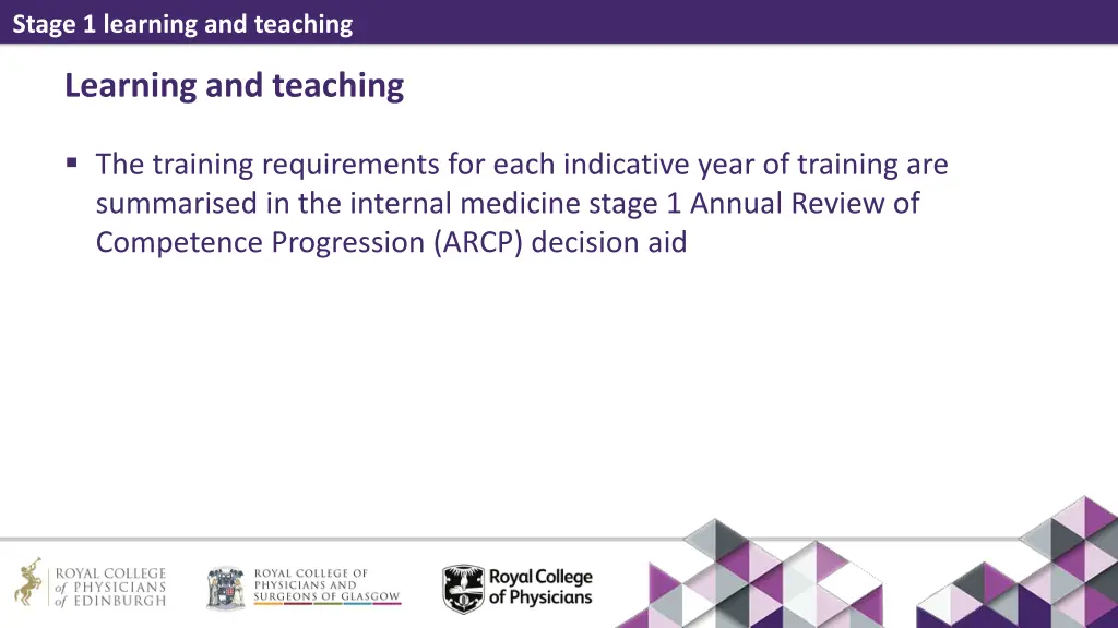 stage 1 learning and teaching 1