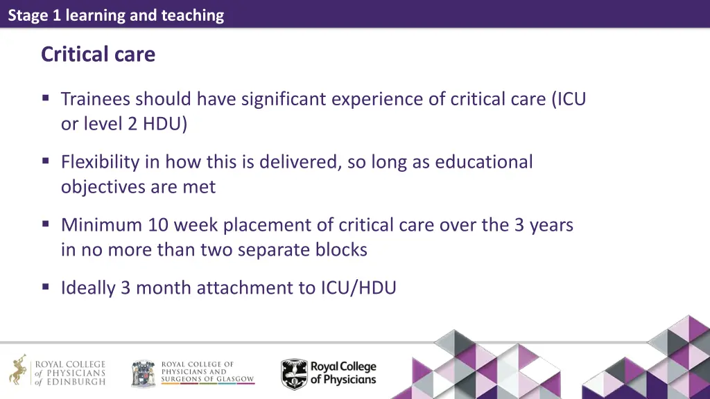 stage 1 learning and teaching 6