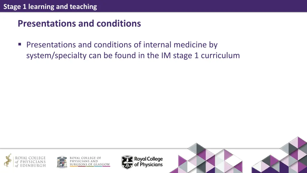 stage 1 learning and teaching 8