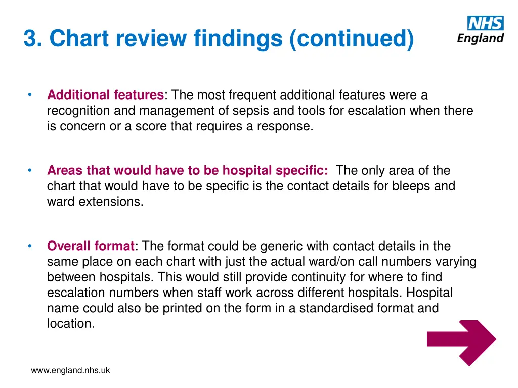 3 chart review findings continued