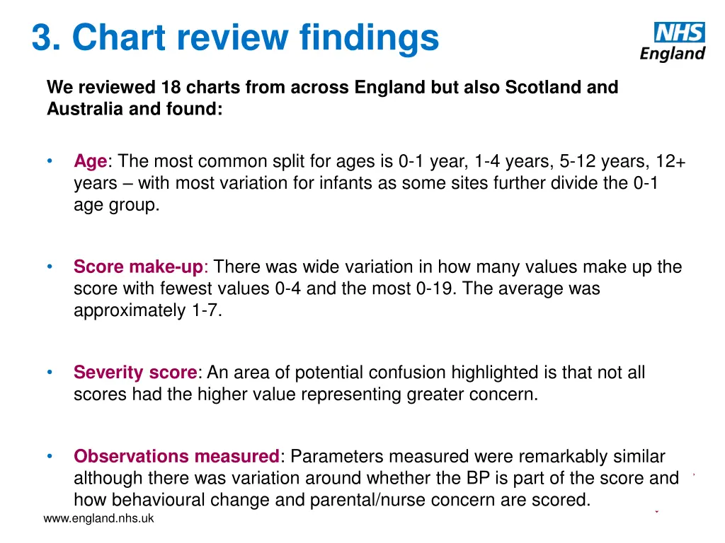 3 chart review findings